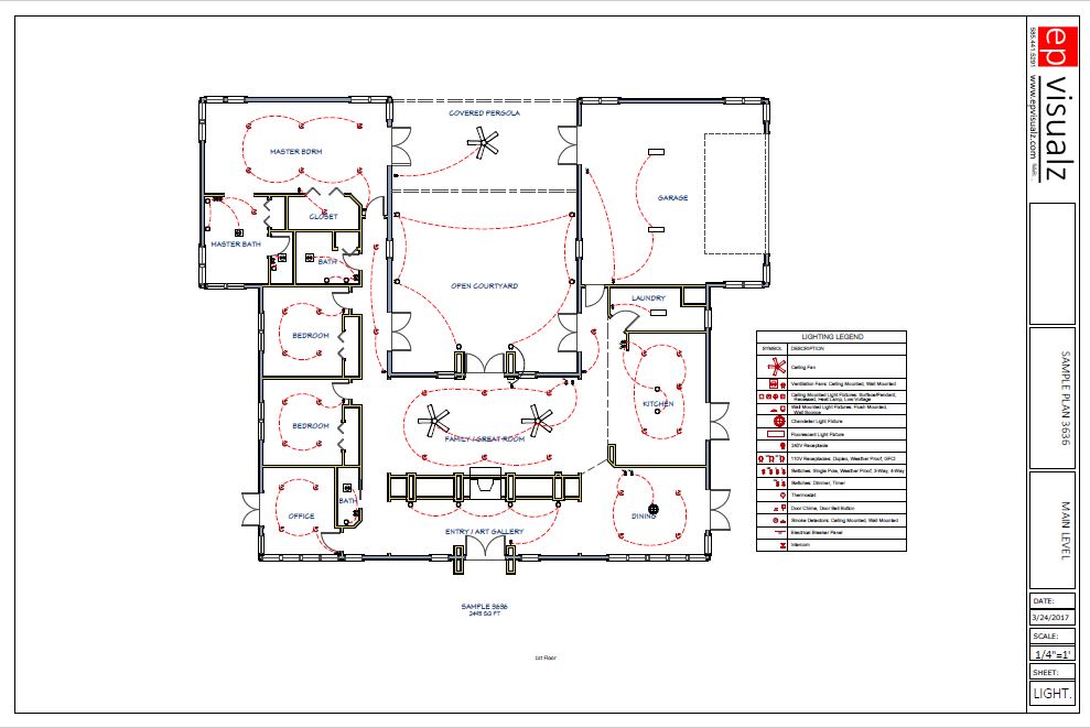 house lighting plan example